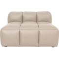 Tuscono Leather Beige 2 seater Single Lounge Modular Sofa with cloud-like cushions and modern design.