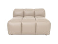 Tuscono Leather Beige 2 seater Single Lounge Modular Sofa with cloud-like cushions and modern design.