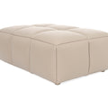 Tuscono Leather Beige 2 seater Single Lounge Modular Sofa - plush leather ottoman in contemporary design.