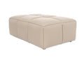 Tuscono Leather Beige 2 seater Single Lounge Modular Sofa - plush leather ottoman in contemporary design.