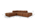 Tuscono Leather Brown 2 seater Double Sided Lounge Modular Sofa dimensions and design.