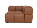 Tuscono Leather Brown 2 seater Single Lounge Modular Sofa featuring a modern design with plush cushions.