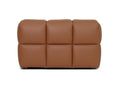 Tuscono Leather Brown 4 Seater Sectional Modular Sofa with plush leather cushions